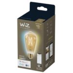 Bec LED inteligent vintage (decorativ) WiZ Connected Filament Gold ST64 ,Wi-Fi, E27, 6.7W (50W), 640 lm, lumina alba (2000-5000K), compatibilGoogle Assistant/Alexa/Siri - Image 2