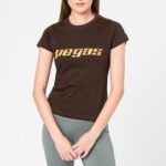 TRICOU  LOGO ORANGE FEMEI  COFFEE-XL