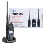 Statie radio portabila VHF/UHF PNI P15UV dual band, PNI-P15UV, 144-146MHz/430-440Mhz, 999CH, cu acumulator 1500 mAh, Canale programabile: 999, Pas frecventa: 2.5/5/6.25/10/12.5/25KHz, Capacitate baterie: 1500mAh Li-Ion, antena: 50 Ohmi, Dimensiuni:  57 x 35 x 270 mm (antena inclusa), 242 grame, - Image 2