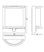 Aplica LED pentru exterior cu senzor de miscare Philips SAMONDRA, 3.8W ,800 lm, lumina calda (2700K), IP44, 227x190x89mm, Antracit - Image 3
