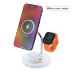 Incarcator wireless birou Tellur, 3-in-1, MFI, certificat MagSafe 15W, Watch 2.5W, TWS 5W, alb - Image 3