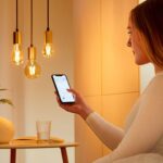Bec LED inteligent vintage (decorativ) WiZ Connected Filament Gold ST64 ,Wi-Fi, E27, 6.7W (50W), 640 lm, lumina alba (2000-5000K), compatibilGoogle Assistant/Alexa/Siri - Image 6