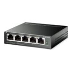 "5-Port Gigabit Easy Smart Switch with 4-Port PoE+ PORT: 4× Gigabit PoE+ Ports, 1× Gigabit Non-PoE Ports SPEC: 802.3at/af, 65 W PoE Power, Desktop Steel Case FEATURE: PoE Auto Recovery, MTU/Port/Tag-based VLAN, QoS, IGMP Snooping, Web/Utility Management, Plug and Play" - Image 2