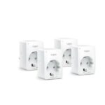 TP-Link MINI SMART WI-FI SOCKET TAPO P100 (4-PACK), Protocol: IEEE 802.11b/g/n, Bluetooth 4.2 (for onboarding only), 2.4 GHz, Android 4.4 or higher, iOS 9.0 or higher, AC 220-240 V~50/60 Hz 10 A, Maximum Load, 2300 W, 10 A.