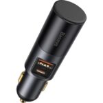 Incarcator auto Baseus Share Together, 1 x USB Output 5V/3A, 1 x USB Type-C max 5V/3A si 1 x bricheta auto 60W, total output 120W, pt. bricheta auto, gri - Image 2