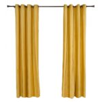 Set 2 draperii catifea 140x270 cm - Galbene - Image 2