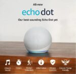 Amazon Boxa Portabila Echo Dot 5 Cu Ceas si Asistent Personal Alexa - Alb - Image 2