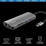 Hub USB Trust Dalyx, 7 porturi USB-C, negru - Image 4