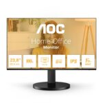 Monitor AOC 23.8" 24B3HA2, Diagonal (inch): 23.8, Diagonal (cm): 60.5, Aspect ratio: 16:9, Panel: IPS, Resolution: 1920x1080, Refresh Rate: 100Hz, Response time GtG: 14ms, Response time MPRT: 1ms, Brightness (max): 250 cd/㎡, Viewing angle: 170º(R/L), 170º(U/D), Color Gamut Type: sRGB, Color Gamut