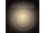 Plafoniera LED Philips Hue Being, Bluetooth, 22.5W (204W), 2500 lm ,lumina alba (2200-6500K), 34.8cm, Metal/Plastic, Negru, Intrerupator cuvariator inclus - Image 3