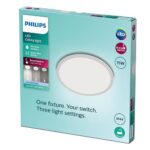 Plafoniera LED Philips Superslim CL550, 3 trepte de intensitate, 15W ,1500 lm, lumina neutra (4000K), IP44, 25cm, Alb - Image 5