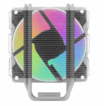 Cooler Procesor AQYRIS URANUS LS 2.0 ARGB ALB, dimensiune heatsink 152x120x49mm (cu ventilator), un ventilator ARGB, viteza ventilator 900-1800 RPM +/- 10%, Airflow: 65 CFM,  Suport AMD: AM4, AM5 suport INTEL: LGA 1200/1700/1156/1155/1151/1150, nivel de zgomot: 30 dBA - Image 2