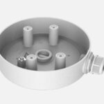 Doza conexiuni pentru camere PTZ 4 inch Hikvision DS-1280ZJ-SD11, material aliaj de aluminiu, dimensiuni: Φ157.7 mm × 39.7 mm, greutate: 450 g