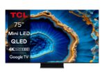 Televizor Smart Mini LED TCL 75C805, 190 CM (75``), 4K, 240Hz, Wi-Fi, Negru