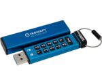 Memorie USB Kingston IronKey Keypad 200 128GB, USB 3.2, Albastru - Image 3