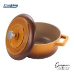 CRATITA ALUMINIU TURNAT + CAPAC 20x10 CM, 2.4L, NICOLAI TAND, ORIGINI, COOKING BY HEINNER - Image 2