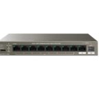 Tenda switch TEG1110PF-8-102W, 9GE+1SFP Ethernet Switch, 8-Port PoE, interfata: 8 * 10/100/1000 Mbps Base-T Ethernet ports (Data/Power), 1 * 10/100/1000 Mbps Base-T Ethernet port (Data), 1 * 100/1000 Mbps Base-X SFP port, standarde retea: IEEE 802.3 IEEE 802.3u, IEEE 802.3ab, IEEE 802.3x, IEEE