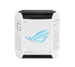Router Wireless Asus GT6(W-1-PK)White, tri-band, WI-FI 6, Standard retea: WiFi 6 (802.11ax), IPv4, IPv6, Backwards compatible with 802.11a/b/g/n/ac Wi-Fi, segment AX10000, , 2.4GHz  574Mbps, 5G-1Hz 4804Mbps, 5G-2 4804Mbps, 9 antene interne, Procesor 1.7Ghz, 256mb flash, 512mb ram, interfata: 1 x