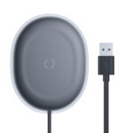 INCARCATOR wireless Baseus Jelly Qi 15W, compatibilitate smartphones si airpods, cablu Type-C la USB inclus, negru