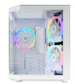 Carcasa SPACER Aquarium, RGB, Micro Tower, White - Image 2