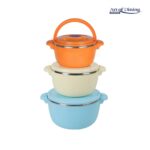 SET 3 CASEROLE TERMICE 2+4+6L,BELLY BLUE, ART OF DINING BY HEINNER