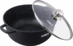 SEMIOALA ALUMINIU TURNAT+CAPAC, 40x17.5 cm, 18.5 L, DARK LINE, COOKING  BY HEINNER - Image 2