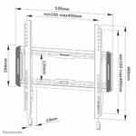 Suport TV de perete, Neomounts by Newstar WL30-550BL14, Fix, 32"- 65", VESA 400x400mm, suporta pana la 60kg, negru - Image 3