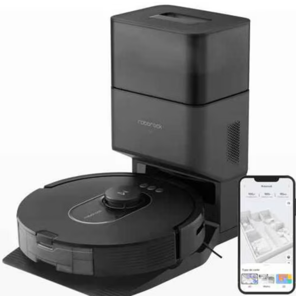 Robot de aspirare Roborock Q5 MA, aspirator, statie inteligenta de golire automata, 60W, Lidar,  5500PA,  5200mAh, negru