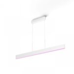 Pendul LED RGB Philips Hue Ensis, Bluetooth, 79W (175W), 5500 lm ,luminaalba si color (2200-6500K), IP20, 129.8cm, Alb