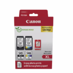 Canon pachet cartuse cearneala PG-545XL/CL-546XL Photo value pack, capacitate negru: 400 pagini/13ml, Color: 300 pagini / 15ml, Compatibil cu: PIXMA 2550S, PIXMA IP2850, PIXMA MG2450, PIXMA MG2550, PIXMA MG2950, PIXMA MG3050, PIXMA MG3051, PIXMA MG3052, PIXMA MG3053, PIXMA MX495, PIXMA TR4550, PIXMA