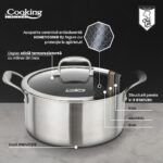 SEMIOALA INOX+CAPAC STICLA IN 3 STRATURI 28x13 CM, 7 L, TITANIUM3, COOKING BY HEINNER - Image 6