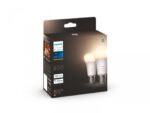 2 Becuri LED inteligente Philips Hue A60, Bluetooth, E27, 9W (60W) ,806lm, lumina calda (2700K)