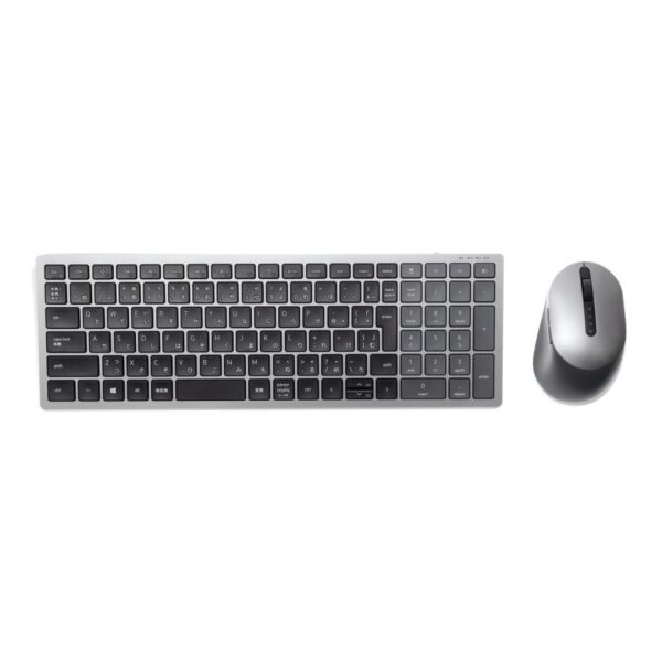 Kit Wireless tastatura si mouse Dell KM7120W, taste numerice, gri