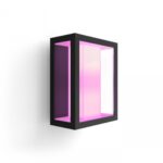 Aplica LED RGB pentru exterior Philips Hue Impress, 8W (49W), 1200 lm ,lumina alba si color (2000-6500K), IP44, 117x190x240mm, Negru