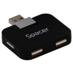 Hub Spacer, SPH-316; 4 porturi USB 2.0 extern; culoare: negru. - Image 3