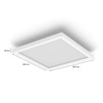 Panou inteligent LED RGB Philips Hue Surimu SQ, Bluetooth, 25W, 1760 lm, lumina alba si color (2000-6500K), IP20, 30cm, Aluminiu, Alb - Image 2