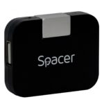 Hub Spacer, SPH-316; 4 porturi USB 2.0 extern; culoare: negru. - Image 2