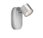 Spot LED Philips myLiving Star, 4.5W, 500 lm, lumina calda (2700K),IP20, 11cm, Metal, Argintiu