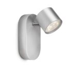 Spot LED Philips myLiving Star, 4.5W, 500 lm, lumina calda (2700K),IP20, 11cm, Metal, Argintiu