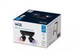 Spot LED RGB WiZ Imageo SQ, Wi-Fi, Bluetooth, control vocal, 4xGU10 ,4x5W, 1380 lm, lumina alba si color (2200-6500K), IP20, 12.3x22cm,Metal, Negru - Image 3
