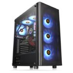Carcasa Thermaltake V200 TG RGB, Mid Tower, Black