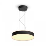 Pendul LED Philips Hue Enrave, Bluetooth, 33.5W, 4300 lm, luminaalba(2200-6500K), IP20, 42.5cm, Negru, Intrerupator cu variator inclus