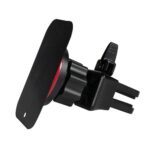 Suport auto magnetic SPACER pt. SmartPhone, fixare in ventilatie prin CLIPS, Magnetic, 4 SuperMagneti N50, rotire 360 grade, negru - Image 3