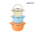 SET 3 CASEROLE TERMICE 2+4+6L,BELLY ORANGE, ART OF DINING BY HEINNER - Image 2