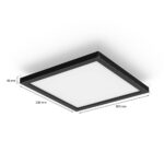 Panou LED Philips Hue Aurelle SQ, Bluetooth, 19W, 1940 lm, luminaalba(2200-6500K), IP20, 30cm, Aluminiu, Negru, Intrerupator cu variatorinclus - Image 2
