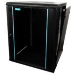 CABINET 19″ SPACER 15U 600x600mm, fixare pe perete, Flatpack (dezasamblat), Black, usa sticla cu blocare, panouri detasabile, otel 1.5mm, sarcina maxima 60Kg - Image 3