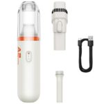 ASPIRATOR de mana Baseus A2 Pro, putere aspirare 6000pa, timp incarcare 3 ore, filtru HEPA, cablu inclus Type-C la USB, alb - Image 3