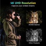 Binoclu cu vedere nocturna AKASO Seemor-200, Zoom 16 x, Rezolutie video 4K / 2K, Senzor 1/1.79" CMOS, Negru - Image 2