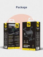 Suport auto telefon Gravity Serioux CH04,  Material: ABS, Mod de instalare: tip cataramă, poziție fixă: aerisire, culoare: negru, potrivit pentru: telefon mobil - Image 15