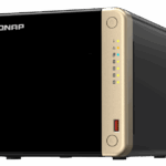 NAS QNAP 464 4-Bay, CPU Intel Celeron N5105/N5095 4-core/4-thread Processor, RAM 8 GB DDR4 (onboard, not expandable), HDD 4 x 2.5"/3.5" SATA 6Gbps + 2 x M.2 2280 PCIe Gen 3 x1 SSD slots (neincluse), LAN: 2 x 2.5GbE (optional 10GbE expansion via a PCIe card), USB3.2 Gen2: 2 x